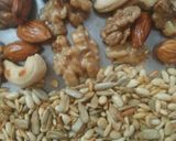 A picture of step 3 of Fresh coconut & nuts with sunflower burfi.