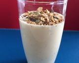 A picture of step 2 of Banana, Peach, Apricot Smoothie With Muesli.