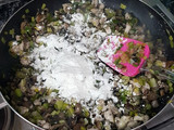 Tarta de pollo y champiñones