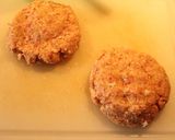 Foto del paso 10 de la receta Papas y batatas fritas con hamburguesas rellenas