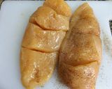 Foto del paso 1 de la receta: Pechugas de pollo rellenas con bacon y queso