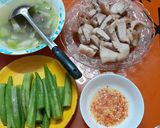 Hình bước làm 2 của món Canh bí xanh nấu lòng gà