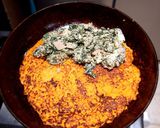 Foto del paso 6 de la receta: Omelette anaranjado relleno de verde y blanco 😋
