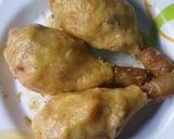 A picture of step 3 of Irish coated chicken thighs.
