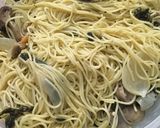 A picture of step 13 of Buttery shrimp scampi in a white wine sauce over angel hair pasta#mycookbook.