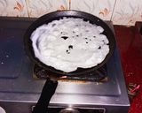 A picture of step 4 of Neer Dosa.