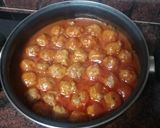 Foto del paso 4 de la receta Albóndigas Mixtas en Salsa con Pasta al Ajillo