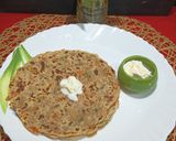 A picture of step 5 of Winter Special Veggies Arrowroot Paratha With White Butter.