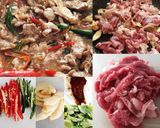 รูปขั้นตอนการทำที่ 1 ของ เมนู : ผัดมะเขือยาวย่างหมูสไลด์