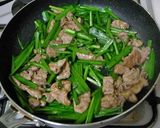 A picture of step 6 of Hearty Meal! Garlic Chives, Eggs & Pork Strips.