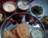 A picture of step 28 of Navratri thali.