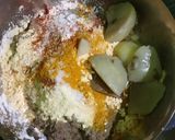 A picture of step 1 of Banana Stem kofta Curry.