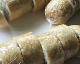 A picture of step 8 of Sweet and Savory Grilled Tofu Skin Rolls on Skewers.