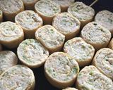 A picture of step 9 of Sweet and Savory Grilled Tofu Skin Rolls on Skewers.
