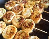 A picture of step 10 of Sweet and Savory Grilled Tofu Skin Rolls on Skewers.