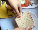 A picture of step 3 of Sunny side up sandwich.