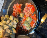 Foto del paso 7 de la receta: Alcachofas salteadas con jamón bacon y tomate