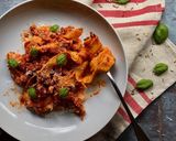 A picture of step 2 of Fresh pappardelle with Sausage ragu and fennel seeds.