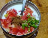 A picture of step 3 of Tomato Raita Recipe | How to make Tomato Raita | Thakkali Thayir Pachadi.