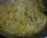 A picture of step 4 of Palak with lauki koftas.