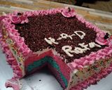 Foto langkah ke 3 dari resep Kue ultah rainbow.