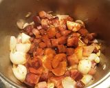 Szegediner Gulasch mit Bratklössen Rezeptschritt 4 Foto