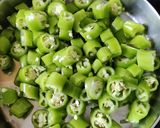 A picture of step 1 of Kamrak chilli pickle.