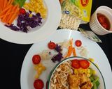 A picture of step 4 of Maggi buddha bowl.