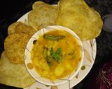 A picture of step 11 of Kachori and Aloo ki Tarkari.