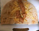A picture of step 4 of Afghani roll.