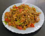 A picture of step 6 of Gavarachi Bhaji(Cluster beans Bhaji).