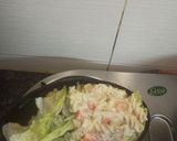 A picture of step 9 of Italian sizzler with spinach, pineapple pasta.