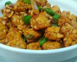 Foto langkah ke 4 dari resep Tempe kecap cabe ijo.