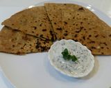 A picture of step 10 of Aaloo kay parathay.
