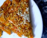 A picture of step 7 of Aloo sesame toast.