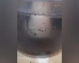 A picture of step 2 of Oreo butterfly cheese cake.