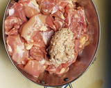 A picture of step 3 of Bacon Paste BBQ Chicken Skewers.