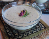 A picture of step 9 of Cucumber soup with yogurt, raisins and walnut (Aab- dogh khiar).