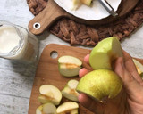 Foto del paso 1 de la receta: Natillas de turrón sobre compota de manzana en Mambo