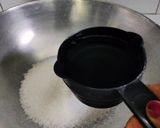 A picture of step 2 of Bombay karachi halwa.