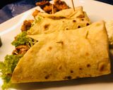 A picture of step 6 of Zinger roll with tortilla bread.