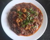 A picture of step 5 of Prawns masala.