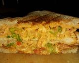 A picture of step 4 of Mayo chicken and mix veg grill sandwich.