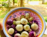 Hình bước làm 1 của món Cà pháo trộn sa tế