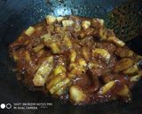A picture of step 5 of Raw Banana Bhaji.