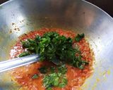 A picture of step 8 of Dal Palak.