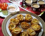 ব্রেড চিকেন কাবাব প্রণ রোল রেসিপি ধাপ - 13 ছবি