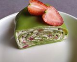 Hình bước làm 7 của món Crepe trà xanh