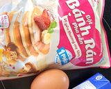 Hình bước làm 1 của món Pancake từ bột pha sẵn