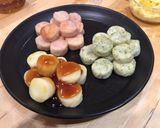 A picture of step 10 of Three colors Imo-mochi (Potato rice cake).